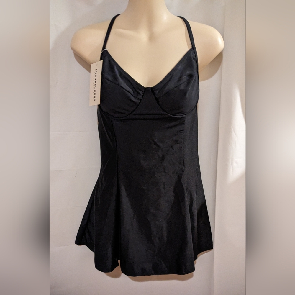 Vintage Michael kors swimwear by Trulo black one piece 10